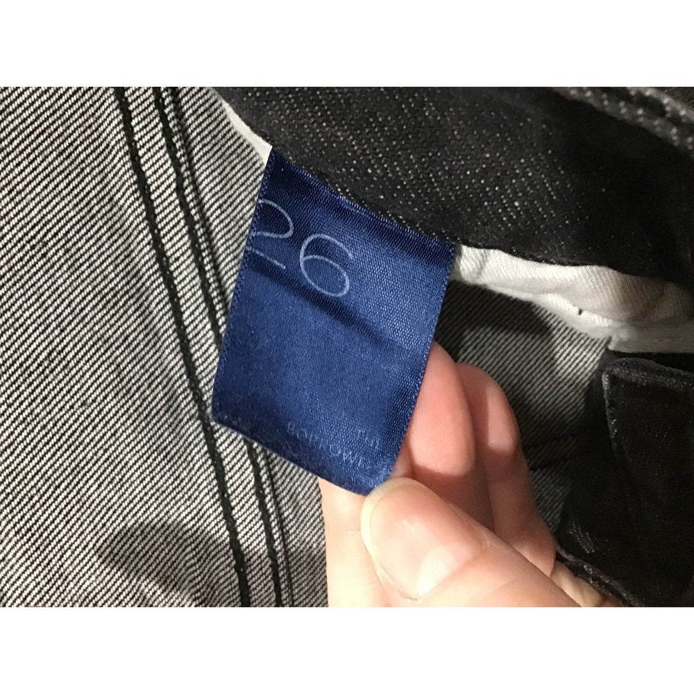 Pilcro Anthropologie Borrowed Boyfriend Jeans Black Distressed Ripped Size 26 - Picture 6 of 10